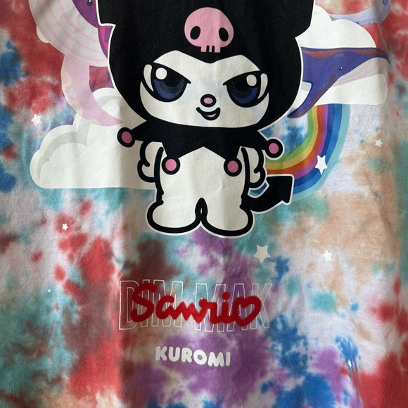 Dim Mak Sanrio Kuromi Tee Kaleidescope Tie Dye Shirt Short sleeves Small - Picture 3 of 6